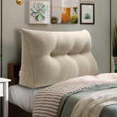 Triangular Headboard Pillow 85% Linen 15% Cotton Blend——Natural